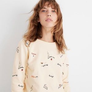 Madewell Embroidered New York Crew Neck Sweater Sm